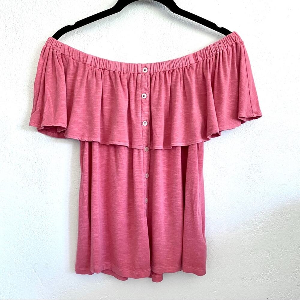 American Eagle Slub Knit Off the Shoulder Top Size Small
